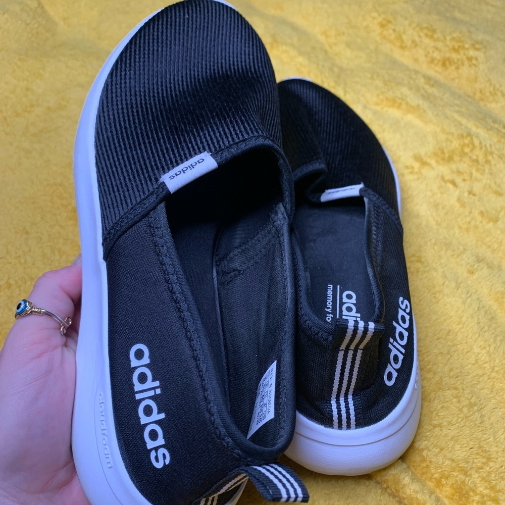 Adidas Black Slip-On Sneakers
